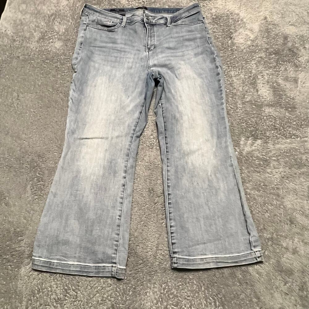 NYDJ Relaxed Flare Cropped Jeans Womens 16 High Rise Wide Leg Pants